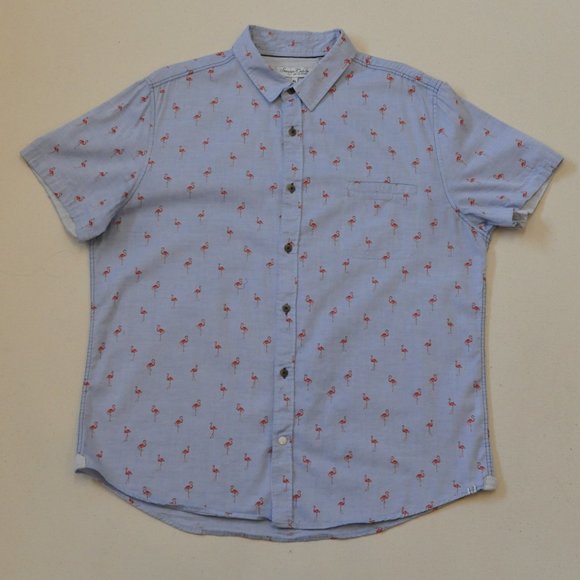 Sovereign Code SS Flaming Button Down XL - Picture 2 of 6